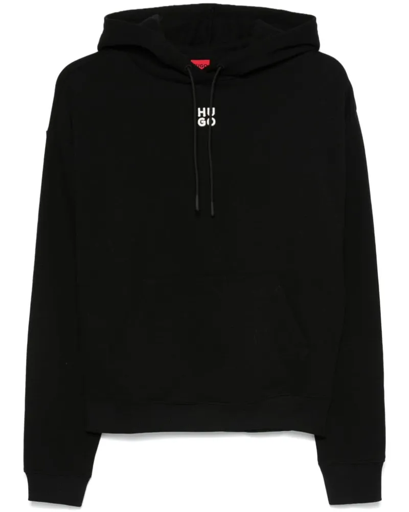 HUGO BOSS Sweatshirt mit Frottee-Schichtlogo - Schwarz Schwarz