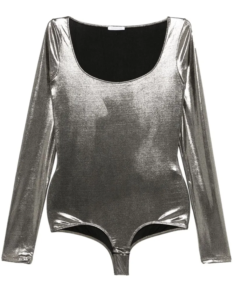 Patrizia Pepe Laminierter Body - Gold Gold