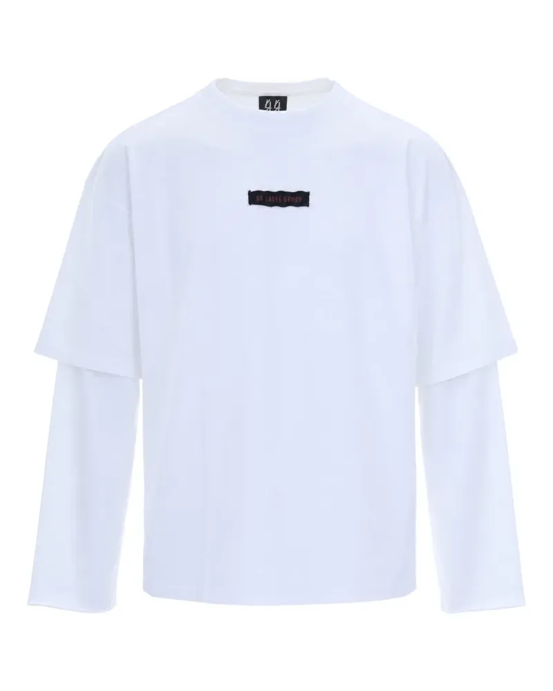 44 LABEL GROUP T-Shirt mit Logo-Patch - Weiß Weiß