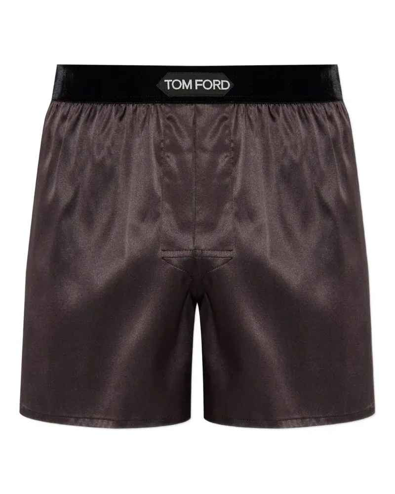 Tom Ford logo-waistband silk boxers - Braun Braun