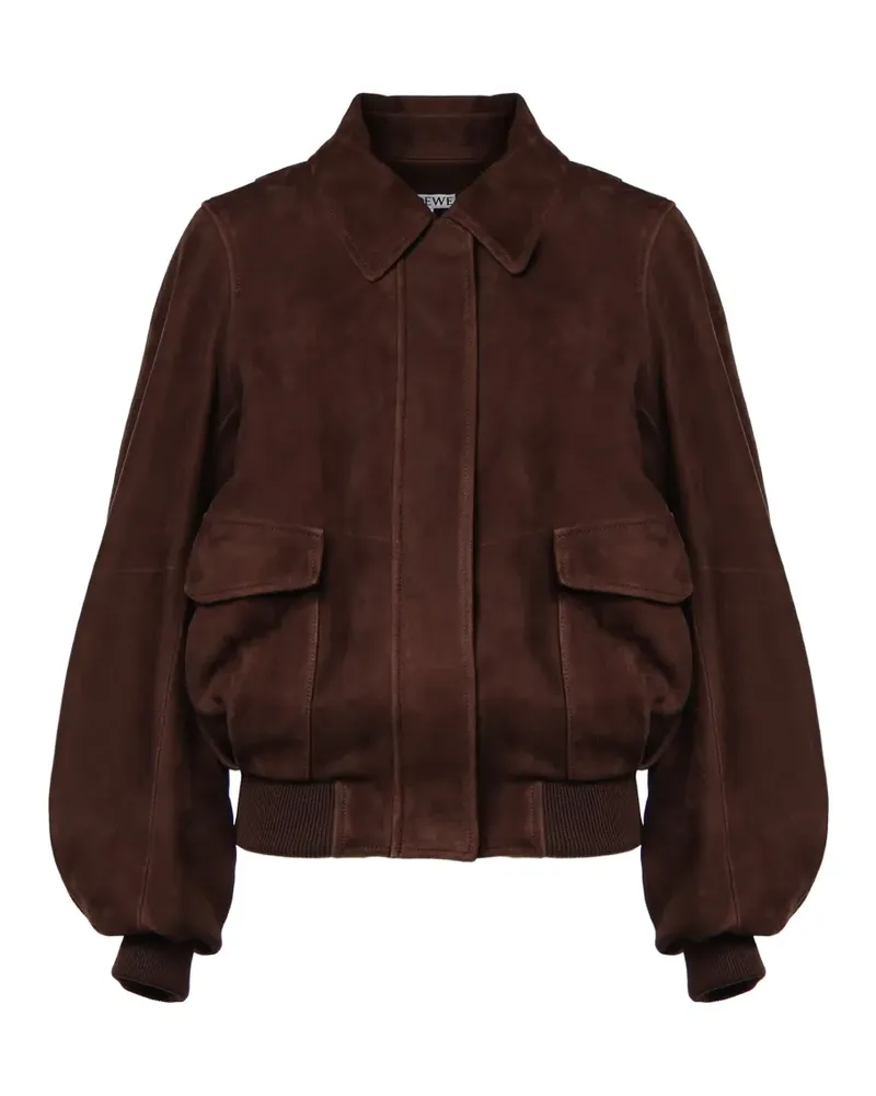 Loewe suede bomber jacket - Braun Braun