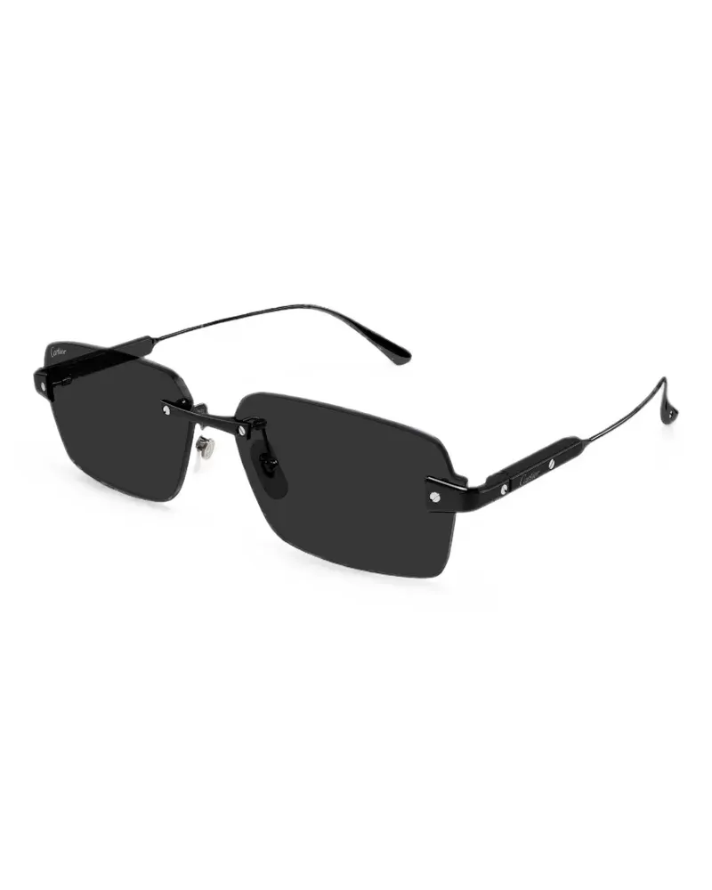 Cartier Santos de Cartier Sonnenbrille - Schwarz Schwarz