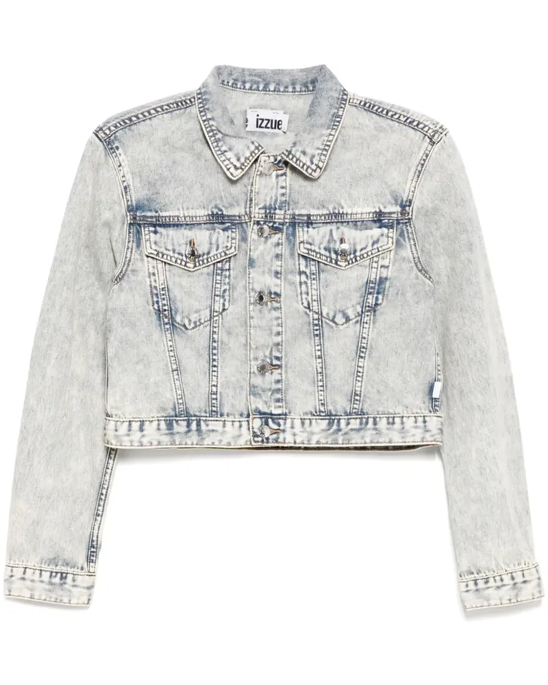 Izzue Cropped-Jacke aus Denim - Blau Blau