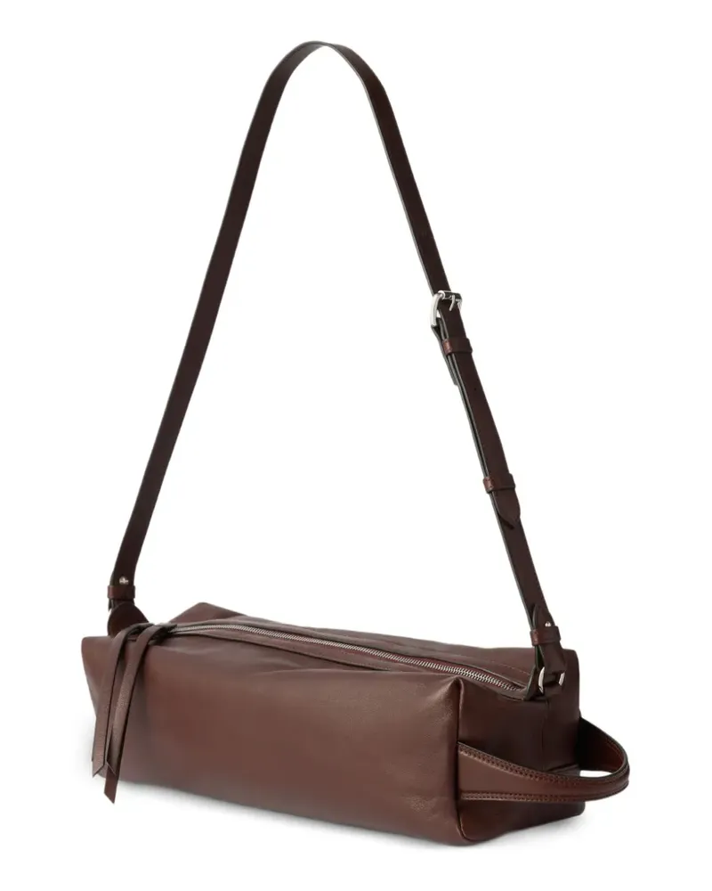Christophe Lemaire Care Schultertasche aus Nappaleder - Braun Braun