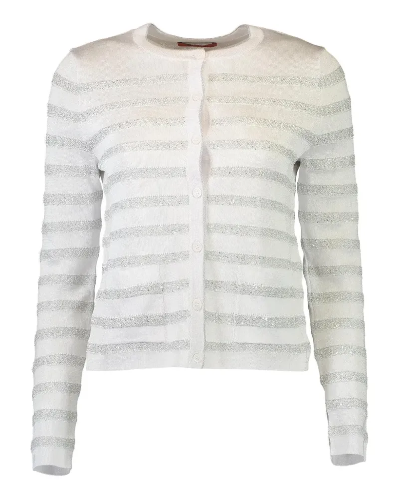 Missoni striped button-up cardigan - Weiß Weiß