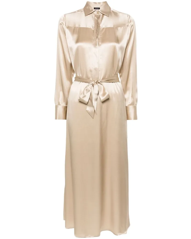 Kiton Hemdkleid mit klassischem Kragen - Nude Nude