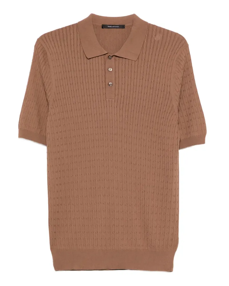Tagliatore Kart button knitted polo shirt - Braun Braun
