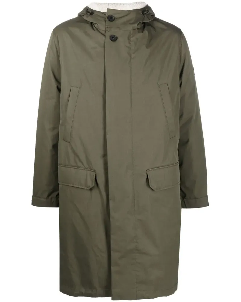 Yves Salomon Kapuzenpullover mit Shearling-Futter - Grün Grün