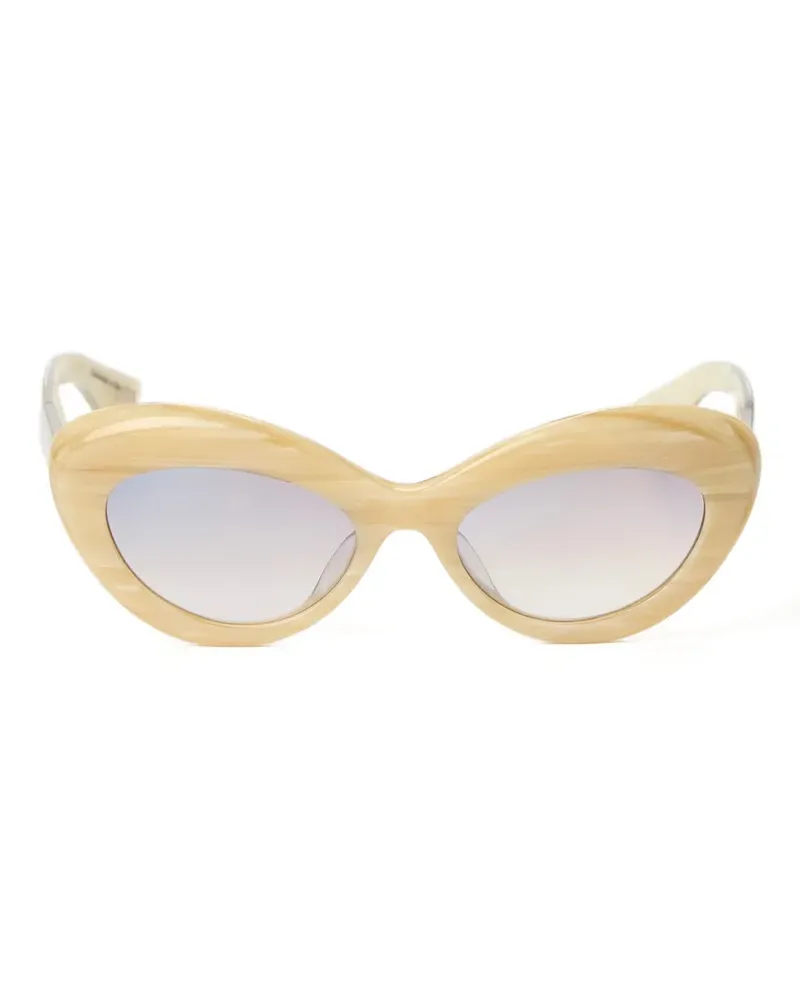 KHAITE oval cat-eye sunglasses - Nude Nude