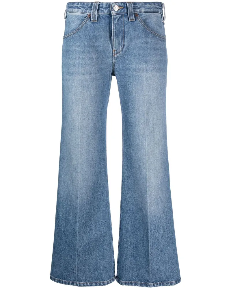 Victoria Beckham Edie California Wash Schlagjeans Blau