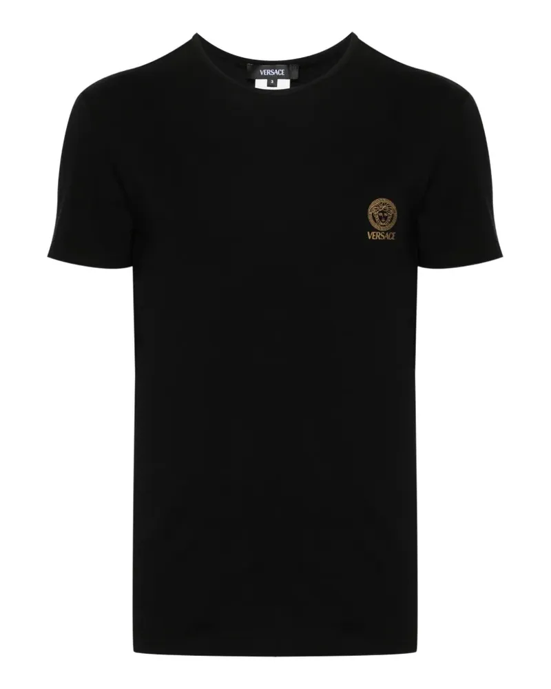 Versace T-Shirt mit Logo-Detail - Schwarz Schwarz