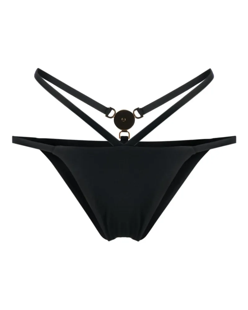Versace Bikinihöschen mit Medusa-Schild - Schwarz Schwarz