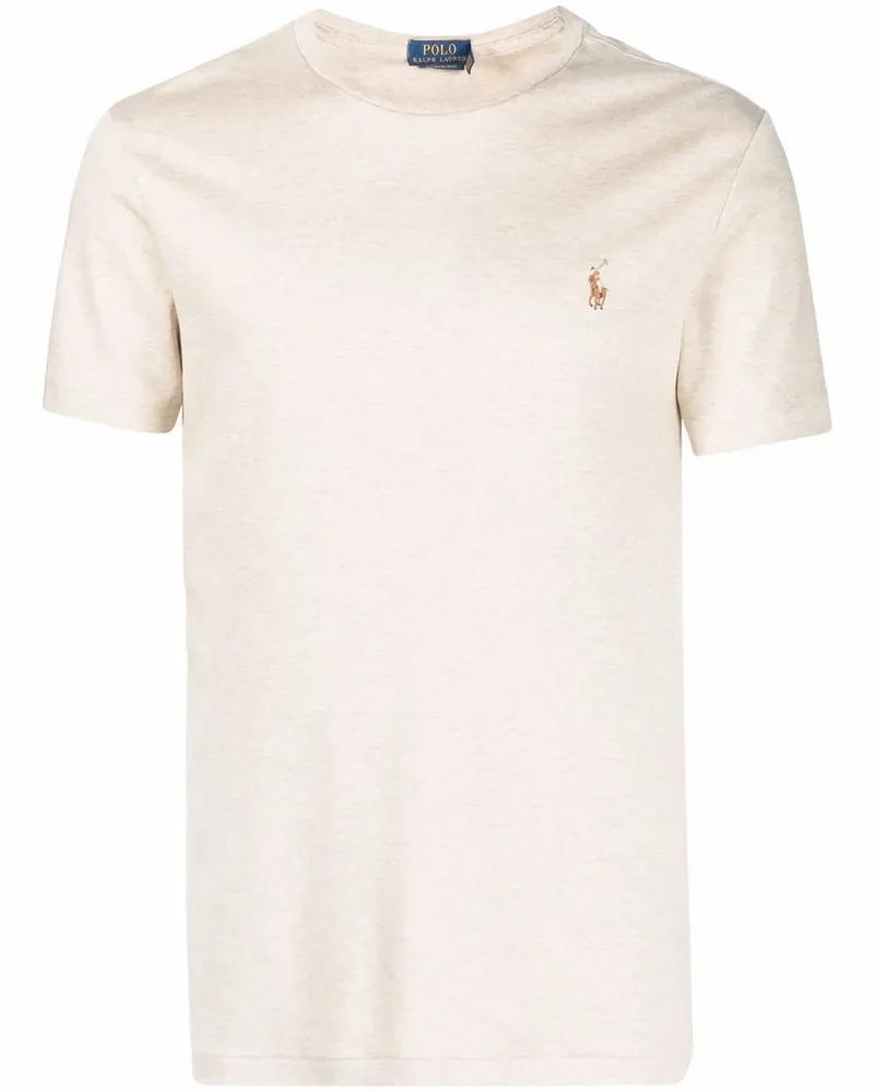 Ralph Lauren T-Shirt mit Polo Pony-Stickerei - Nude Nude