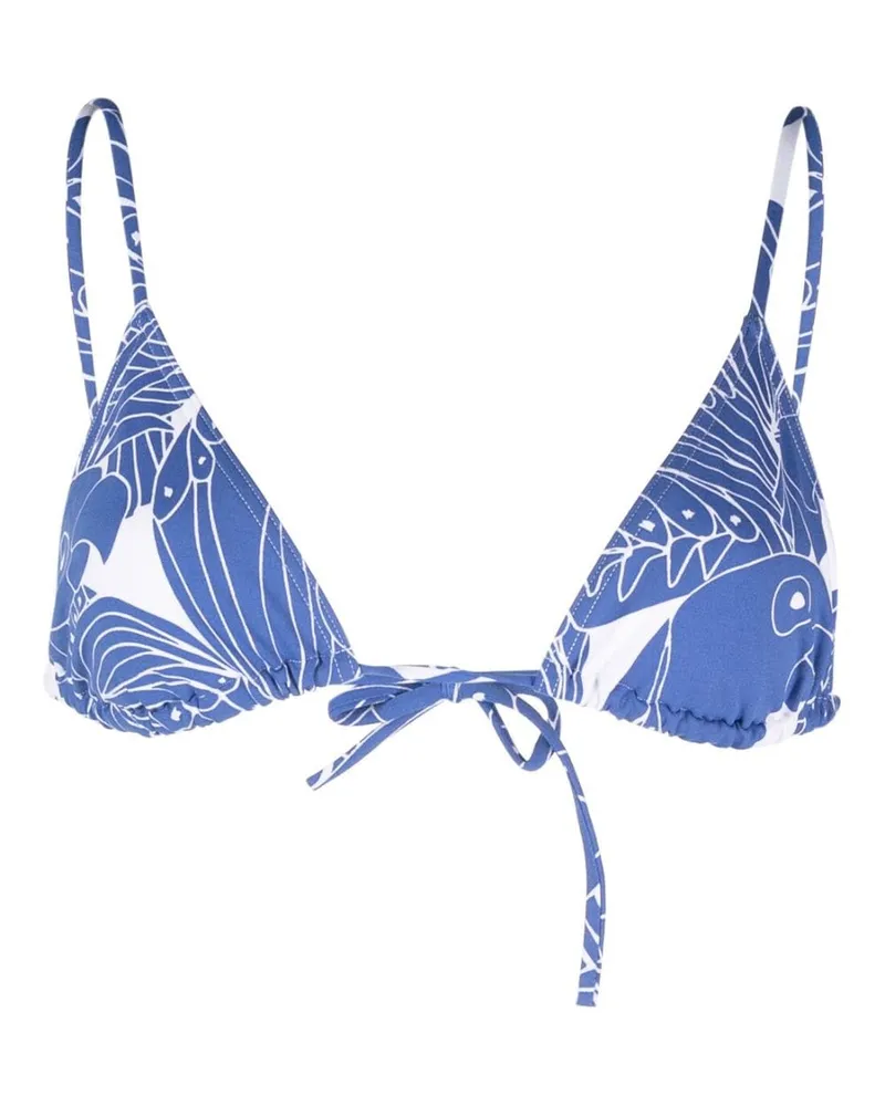 Eres Carlos Bikinioberteil mit Vogel-Print - Blau Blau