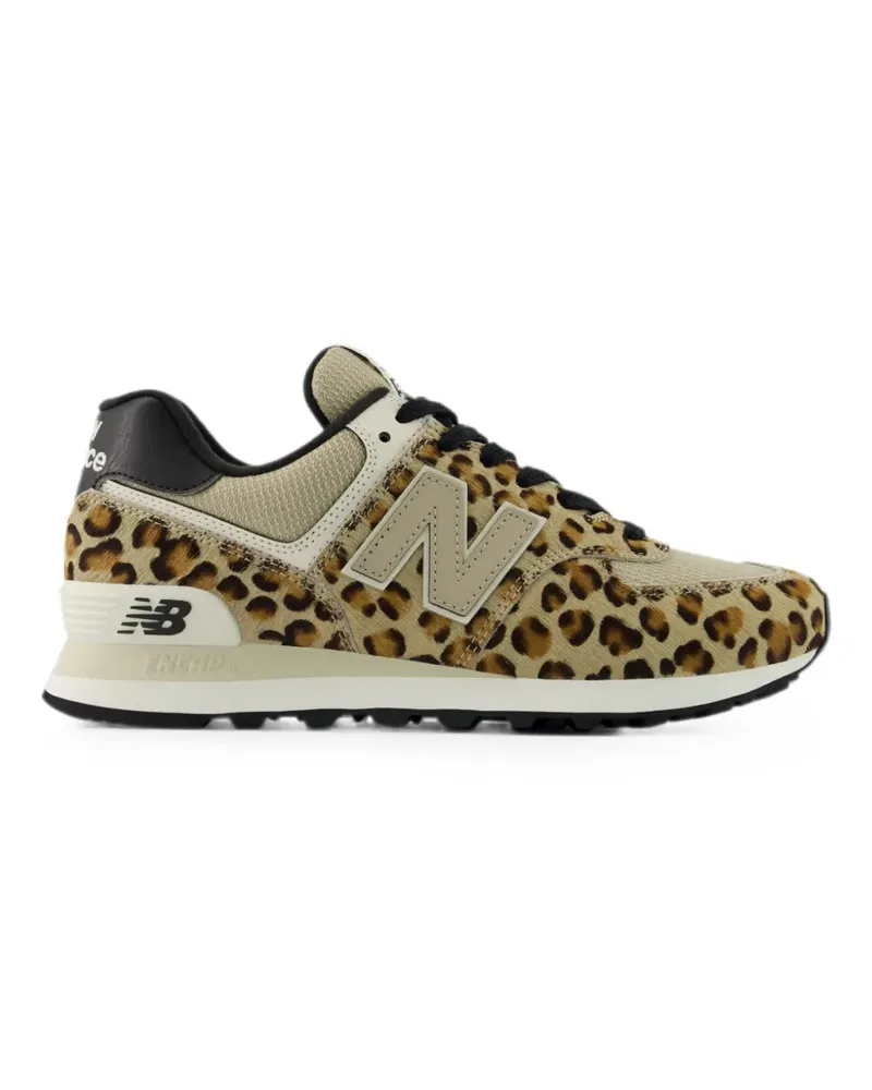 New Balance 574 Sneakers mit Leopardenprint - Nude Nude