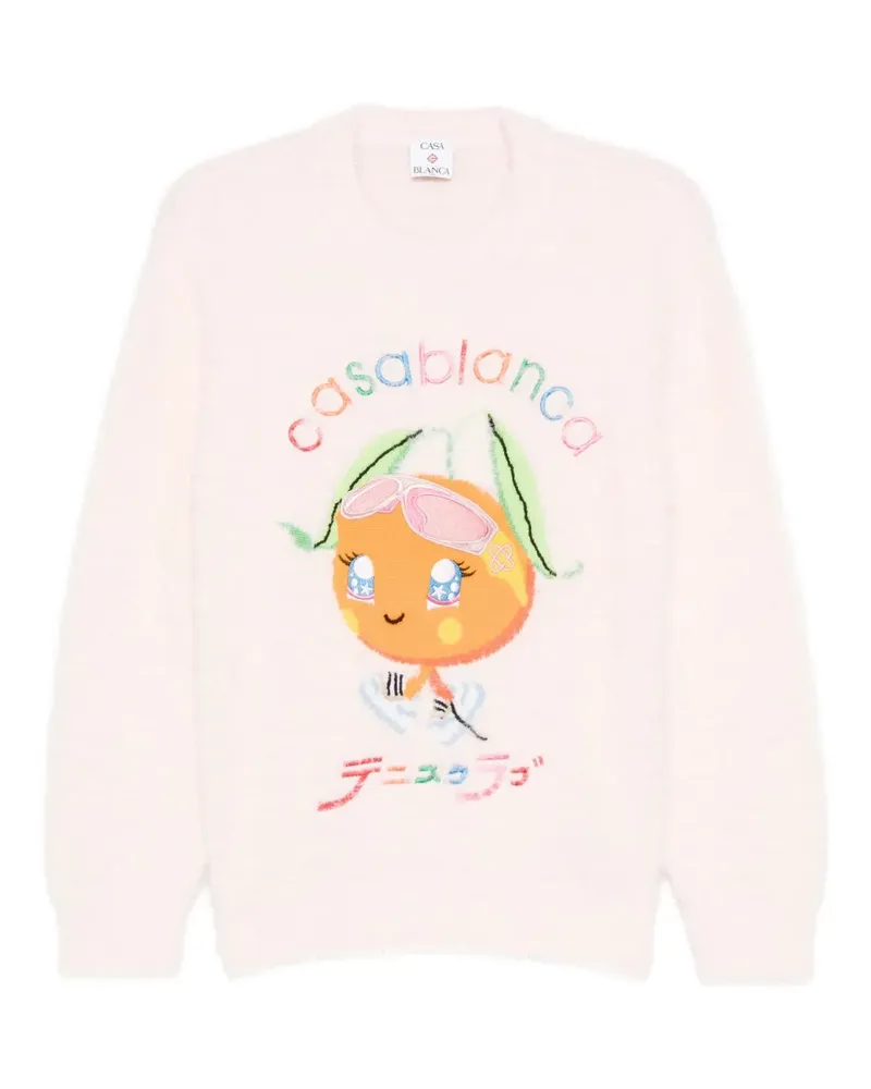 Casablanca Paris Sweatshirt mit Logo-Stickerei - KAWAII ORANGE Kawaii