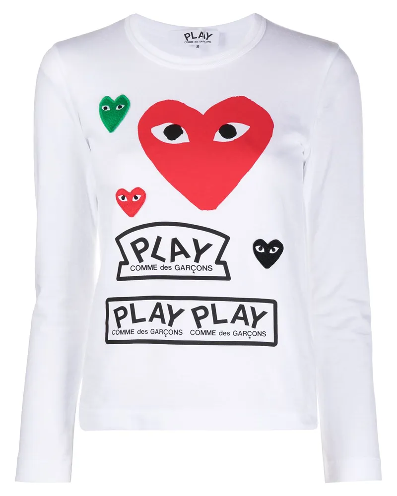 Comme des Garçons Klassisches Langarmshirt - Weiß Weiß