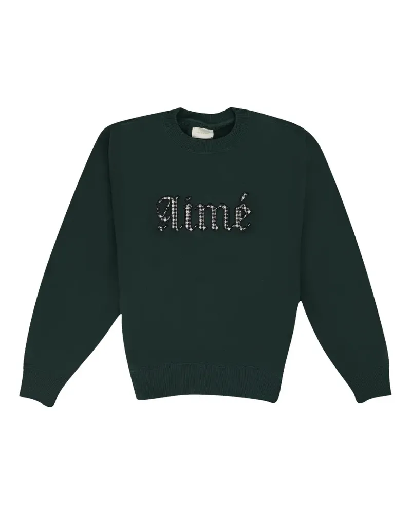 Aimé Leon Dore houndstooth-appliqué sweater - Grün Grün