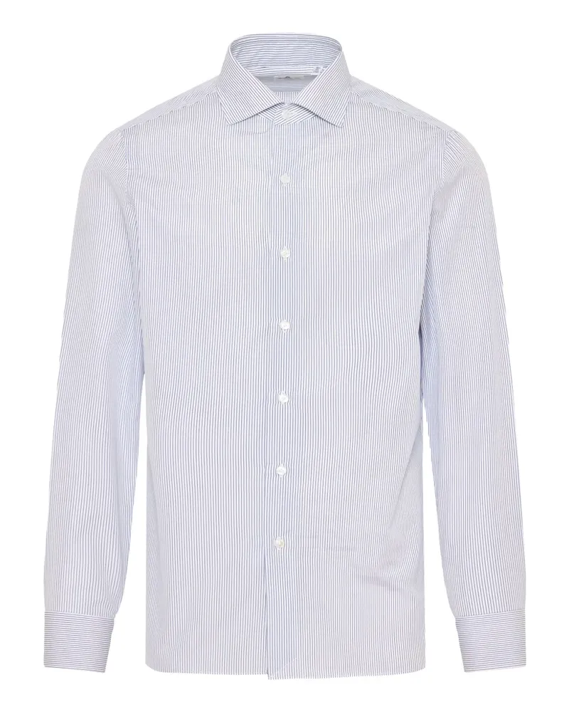 Finamore 1925 Hemd aus Popeline - Blau Blau