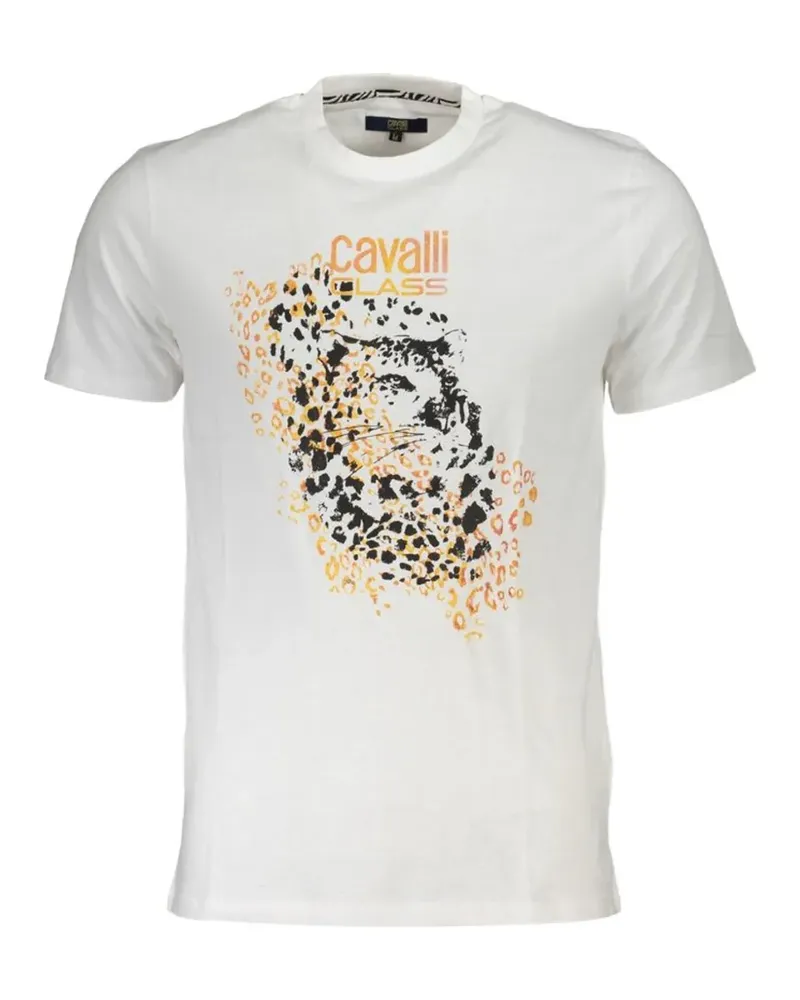 Roberto Cavalli T-Shirt mit Leoparden-Print - Weiß Weiß
