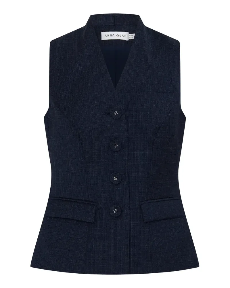 Anna Quan Reid button-up tailored top - Blau Blau