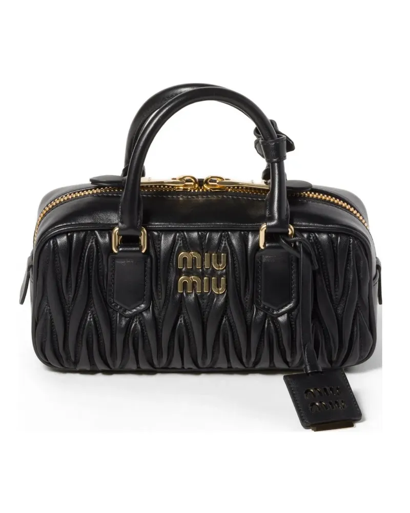 Miu Miu Schultertasche aus Matelasse-Leder - Schwarz Schwarz
