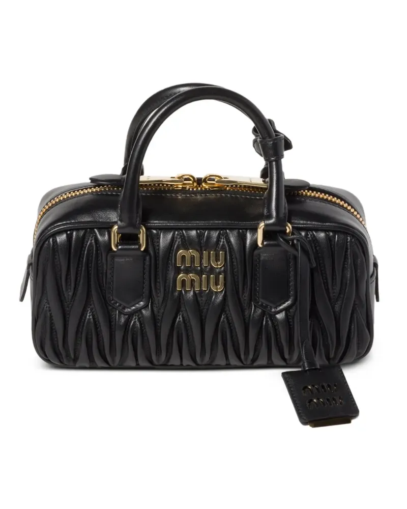 Miu Miu Schultertasche aus Matelasse-Leder - Schwarz Schwarz