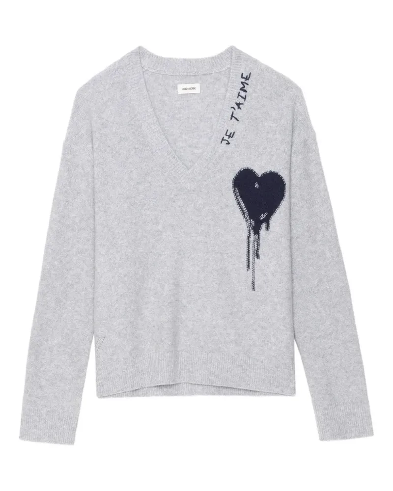 Zadig & Voltaire Mikyz Pullover mit V-Ausschnitt - Grau Grau