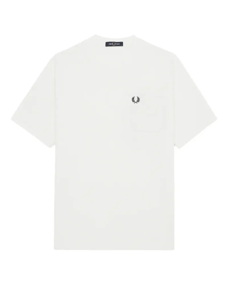 Fred Perry T-Shirt mit Logo-Stickerei - Weiß Weiß