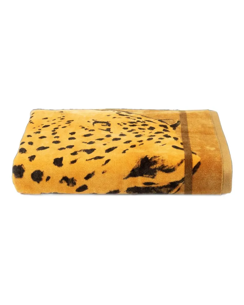 Roberto Cavalli Home Big Cat Strandtuch - Gelb Gelb