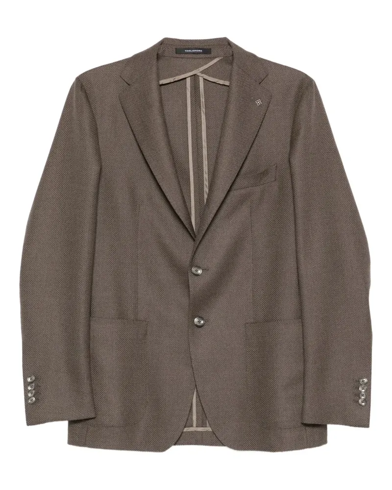 Tagliatore Strukturierter Blazer mit zwei Knöpfen - Braun Braun