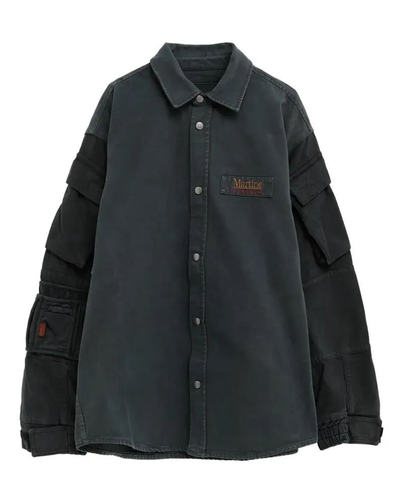 Martine Rose Hemd mit Logo-Patch - Grau Grau