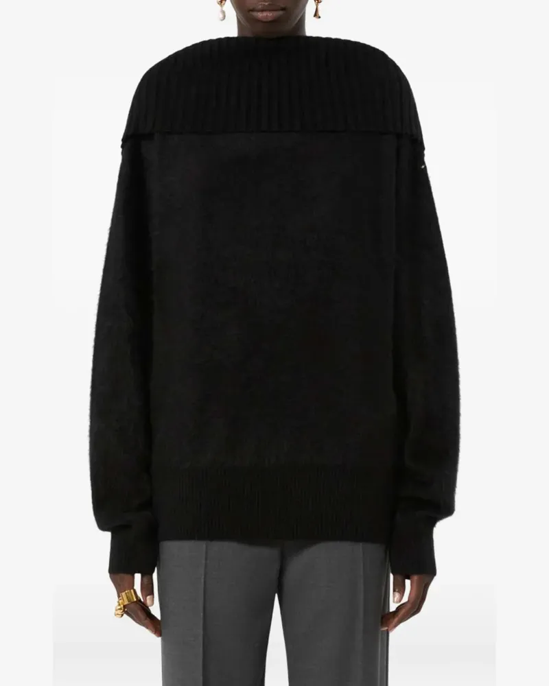 SPORTMAX brushed-wool open-back sweater - Schwarz Schwarz