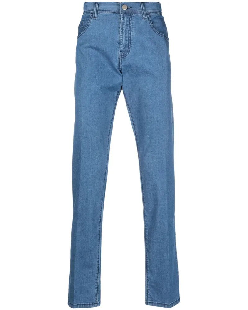 Canali Klassische Straight-Leg-Jeans - Blau Blau