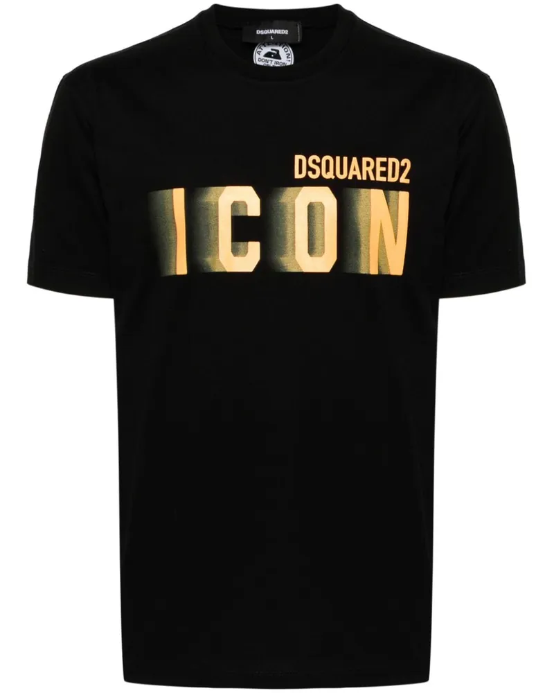 Dsquared2 T-Shirt mit "Icon"-Print - Schwarz Schwarz