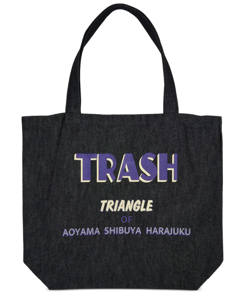 NEEDLES Handtasche mit Logo-Print - Schwarz Schwarz