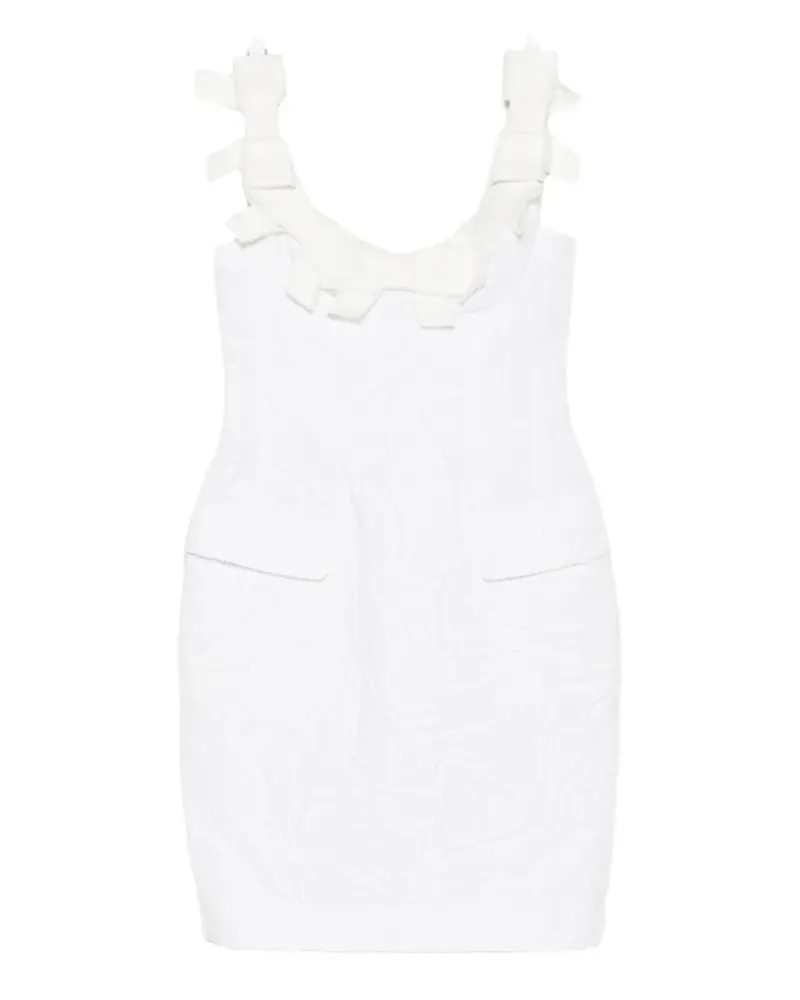 SHUSHU/TONG bow pocket mini dress - Weiß Weiß