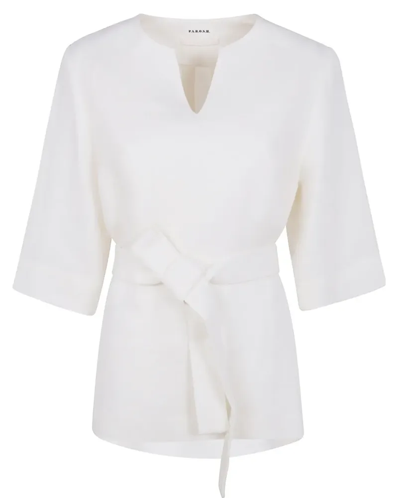 P.A.R.O.S.H. P.A.R.O H. Bluse mit Gürtel - Nude Nude