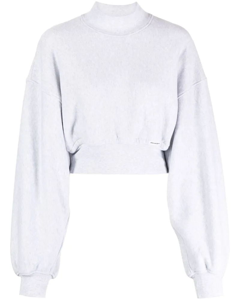 Alexander Wang Cropped-Sweatshirt Grau