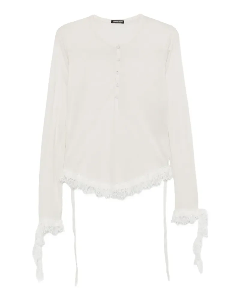 Ann Demeulemeester Hemd mit Spitzenbesatz - Nude Nude