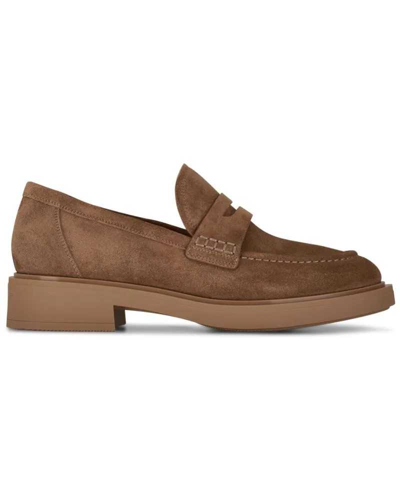 Gianvito Rossi Harris Loafer aus Wildleder Braun