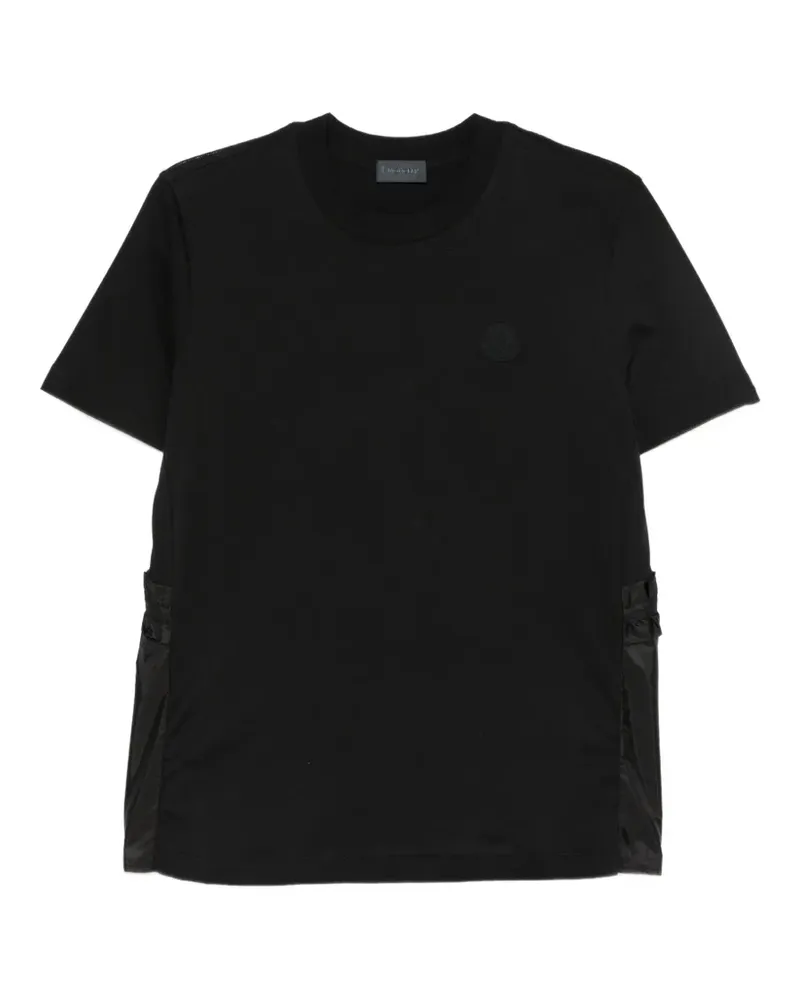 Moncler T-Shirt mit Einsätzen - Schwarz Schwarz
