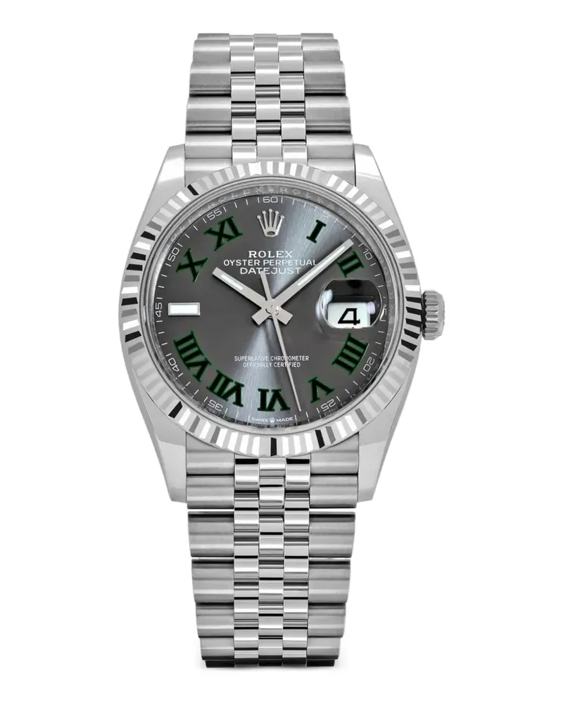 Rolex 2025 ungetragene Datejust Wimbledon Armbanduhr 36mm - Grau Grau