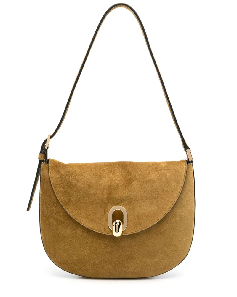 SAVETTE Kleine Tondo Schultertasche - Braun Braun