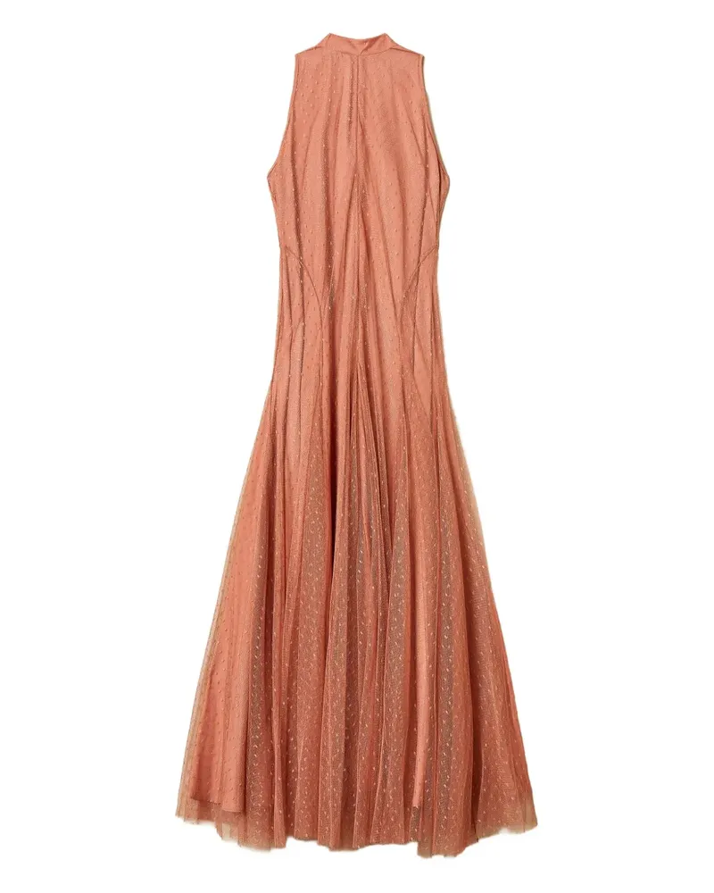Twin-Set Gepunktetes Tüllkleid - Rosa Rosa