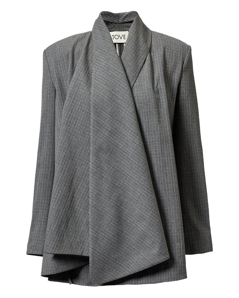 TOVE Ren pinstripe drape jacket - Grau Grau