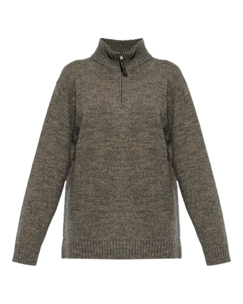 Maison Margiela quarter-zip knitted sweater - Grau Grau