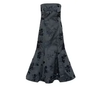 Midikleid mit 3D-Blume - Blau