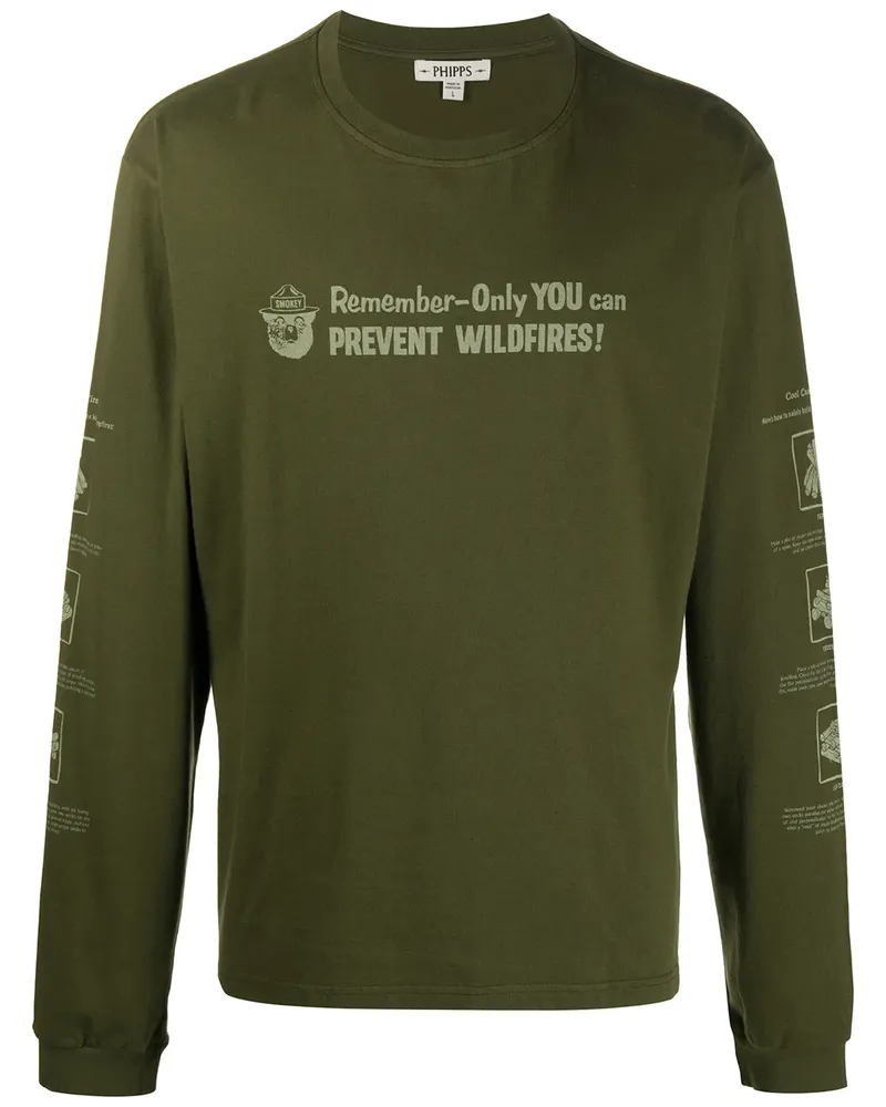 PHIPPS slogan print sweatshirt - Grün Grün