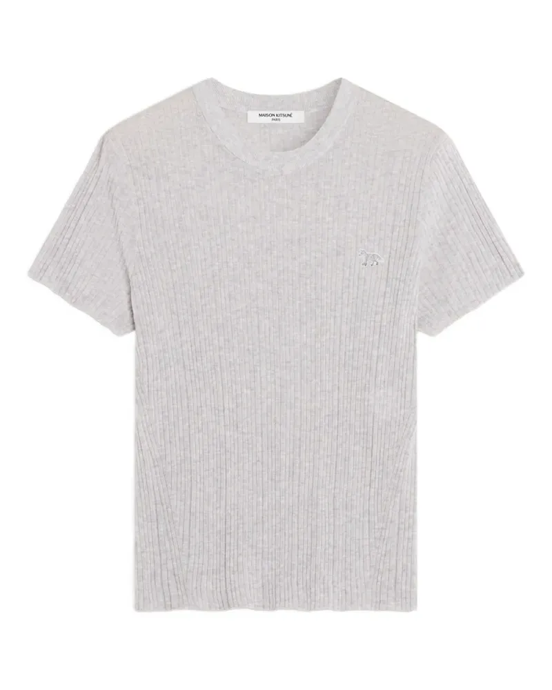 Kitsuné ribbed-knit T-shirt - Grau Grau